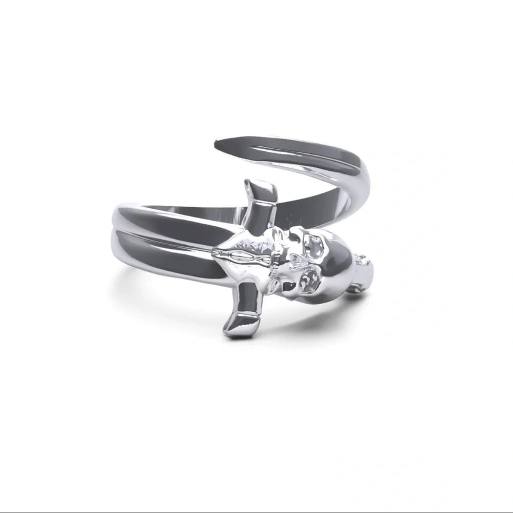 Hard Jewelry Death Knight Sword Ring, Size 8